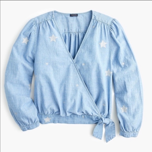 J. Crew Star Wrap Top - Picture 7 of 7